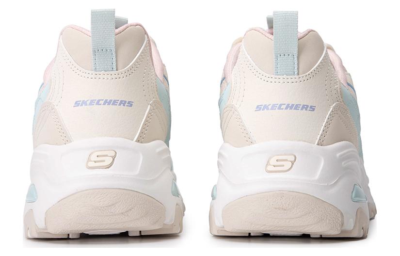 Shop Skechers D'LITES 1.0 減震防滑耐磨 低筒 老爹鞋 女款 白粉