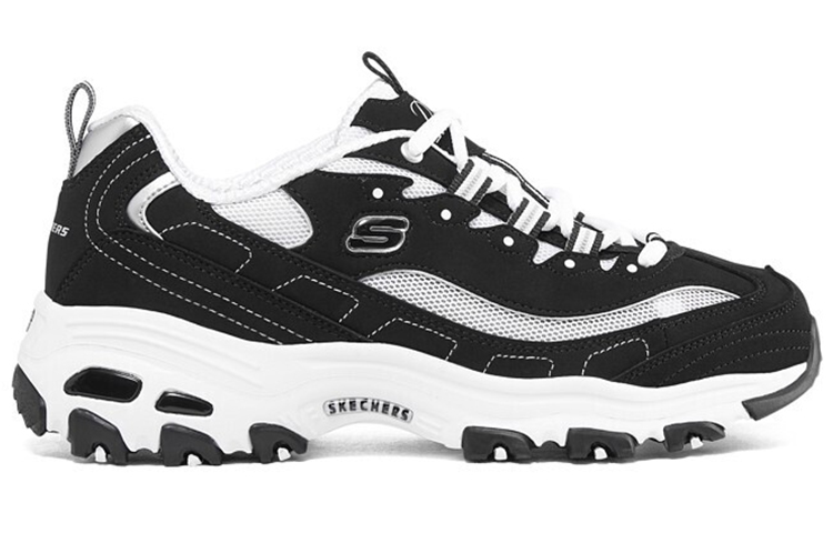 Lookbook Skechers D‘LITES 經典複古 減震輕便 高筒 運動休閒鞋 女款 黑白
