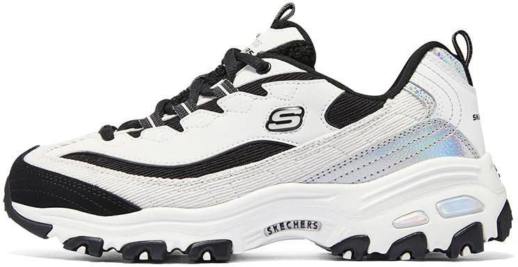 women-skechers-dlites-1-0-black-white-blue-896148-bkw