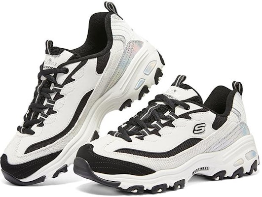 (W) Skechers D'Lites 1.0 黑白蓝 896148-BKW Shop (W) Skechers D'Lites 1.0 黑白蓝 896148-BKW