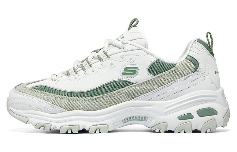(Women) Skechers DLITES 1.0 'White Light Green' 896276-WMNT