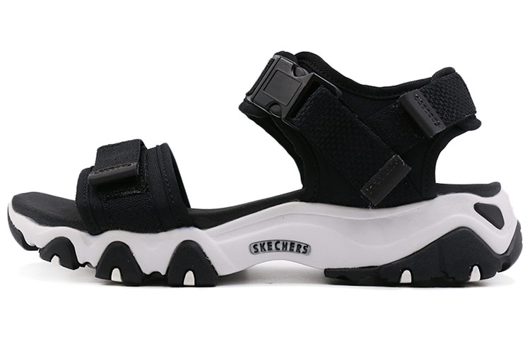 (W) Skechers DLites 2.0 Fashion Black Sandals
