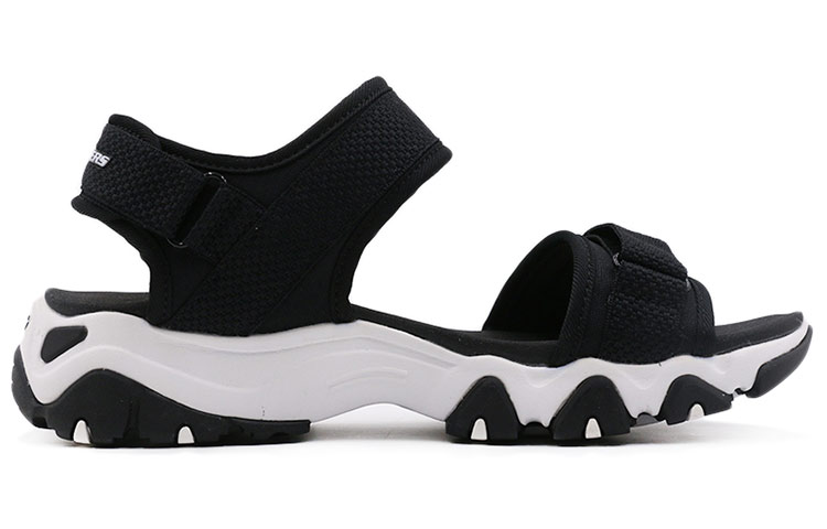 (W) Skechers DLites 2.0 Fashion Black Sandals 圖 2