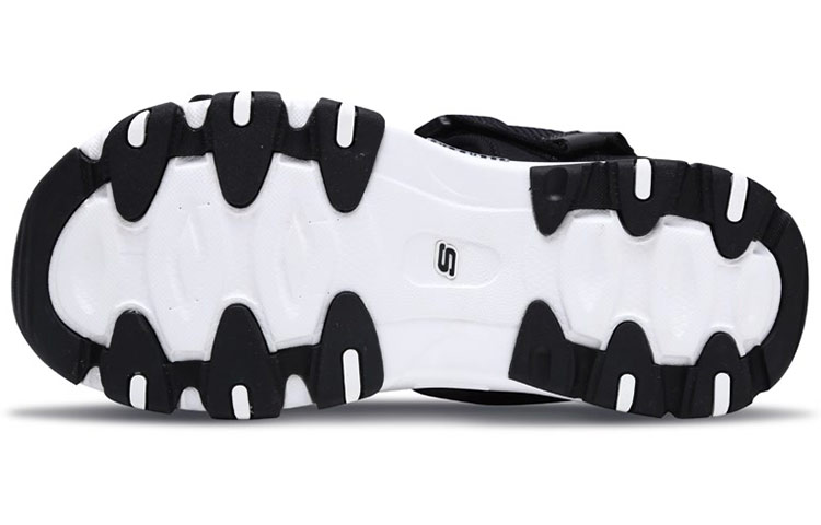 (W) Skechers DLites 2.0 Fashion Black Sandals 圖 5