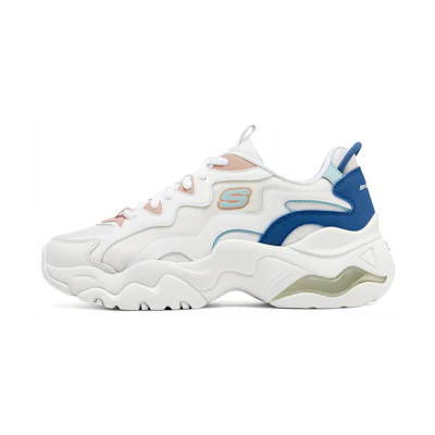 (W) Skechers DLites 3-High Alert Shoes 'White Blue'
