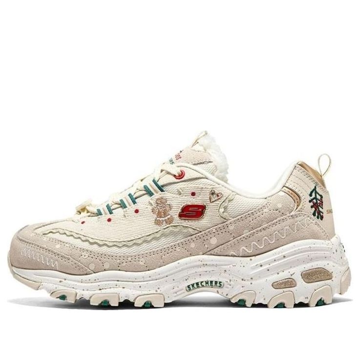 (Women) Skechers Dlites Christmas &#x27;Beige Brown&#x27; 149257-OFWT