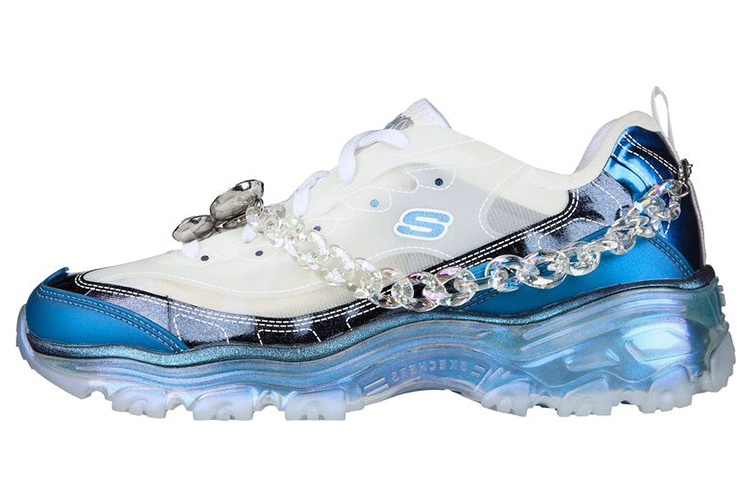 (W) Skechers DLITES Crystal 'Floating Lady - White Blue'