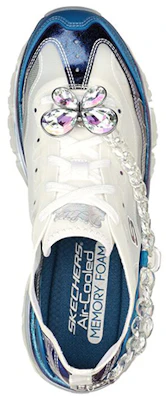 (W) Skechers DLITES Kristal 'Floating Lady - Putih Biru' 149745-WBL Lookbook (W) Skechers DLITES Kristal 'Floating Lady - Putih Biru' 149745-WBL