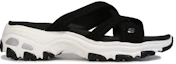 Order (Women) Skechers Dlites Sandal 'Black and White Comfort' 31521-BLK