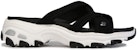(W) Skechers Dlites Sandal 'Hitam dan Putih Keselesaan' 31521-BLK
