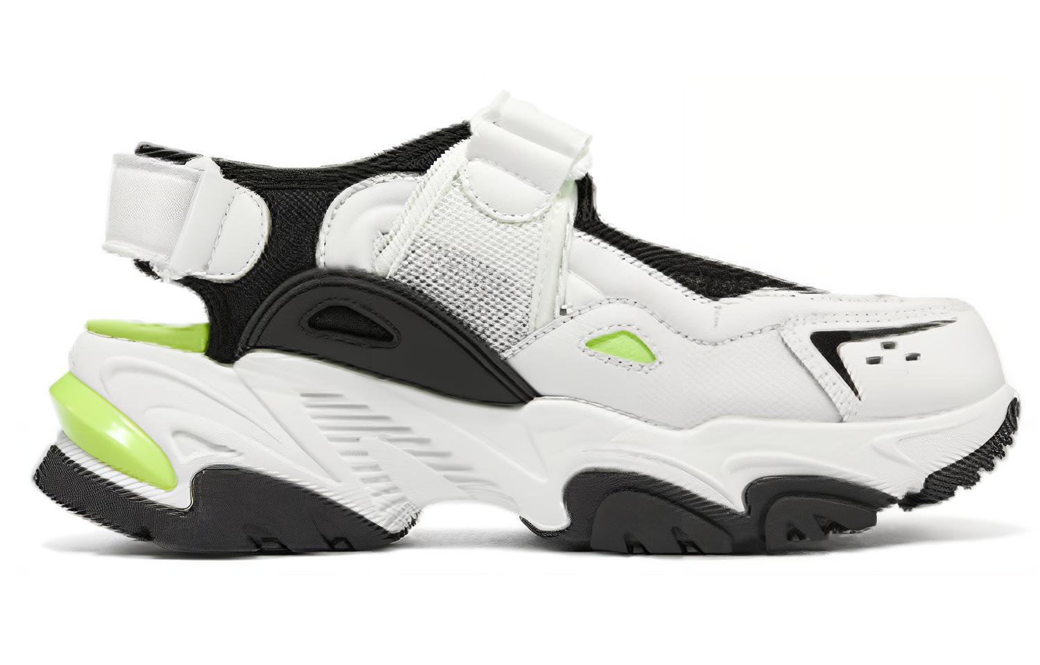 Order (W) Skechers DLites Sandale ''Weiß Schwarz Neongrün'' 896053-WBKL