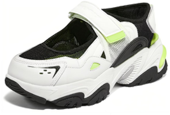 (W) Sandal Skechers D'Lites 'Putih Hitam Neon Hijau' 896053-WBKL Lookbook (W) Sandal Skechers D'Lites 'Putih Hitam Neon Hijau' 896053-WBKL