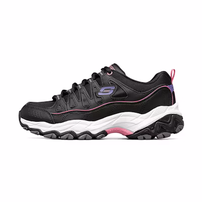 (W) Skechers DLites Shoes 'Black Purple White'