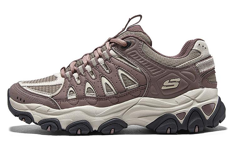 (W) Skechers DLites Training Shoes 'Brown Beige Mauve'