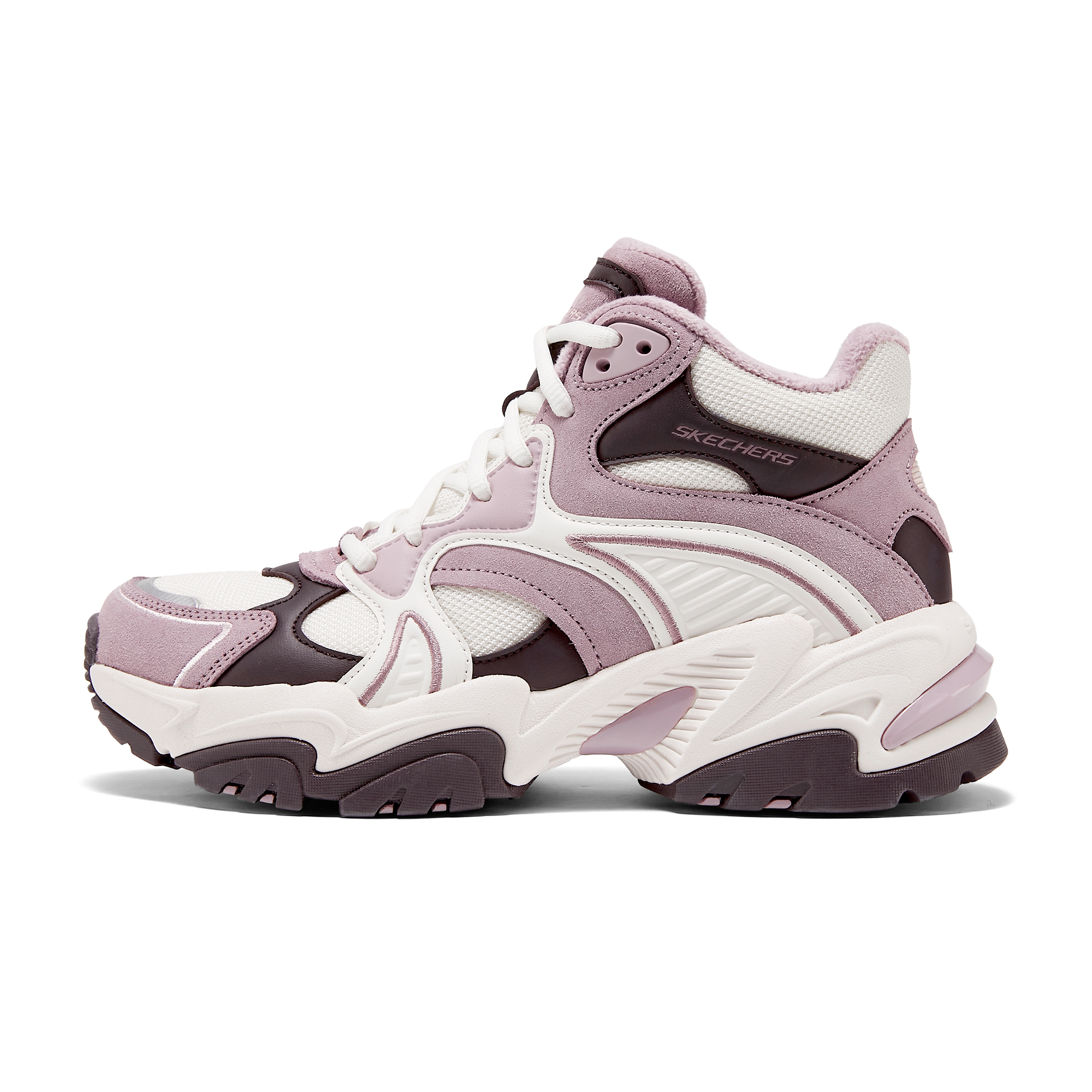 (Women) Skechers DLITES Winter Mid-Top Dad Shoes Mint Pink Retro Style 167987-MVNT