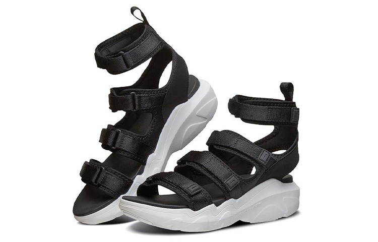 (W) Skechers Dlt-A High-Top Sandals Black/White 圖 3