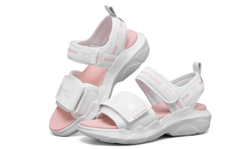 Lookbook (W) Skechers Dlt-A Sandalen Roze/Wit 66666293-WPK