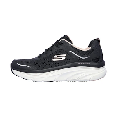 (W) Skechers DLux Walker-Infinite Motion 'Black Pink'