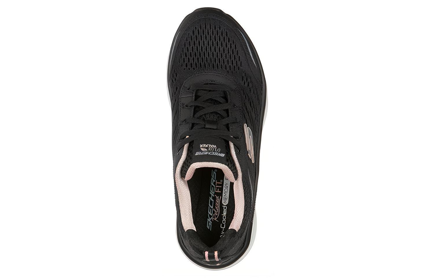 Lookbook (W) Skechers DLux Walker-Infinite Motion 'Hitam Merah Jambu' 149023-BKPK