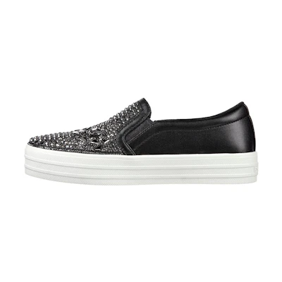 (W) Skechers Double Up 'Black Low-Top'
