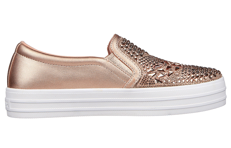 Order (W) Skechers Double Up ''Champagne'' Baskets Femme 155553-CHMP