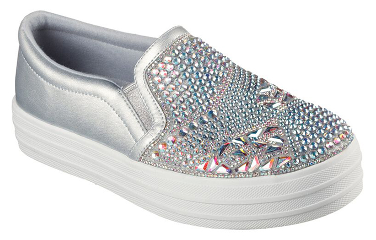 Lookbook (W) Skechers Double Up ''Argent Basse'' 155553-SIL