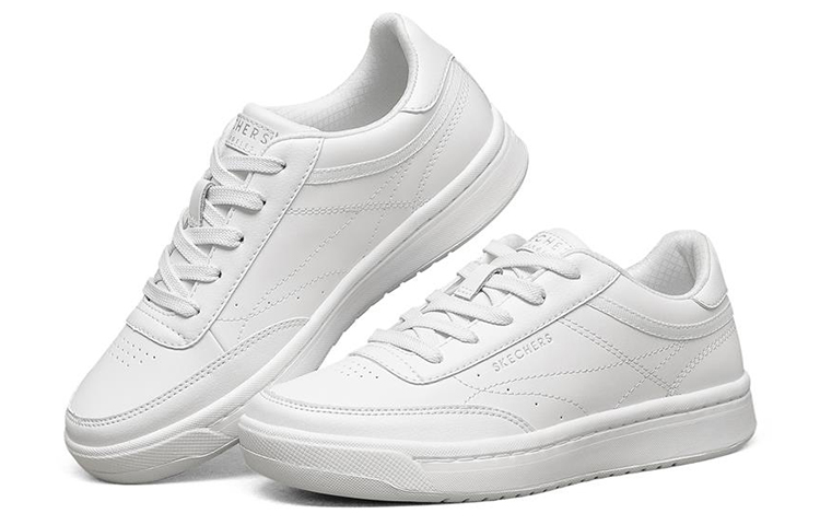 Lookbook Skechers Downtown 低幫板鞋 女款 白