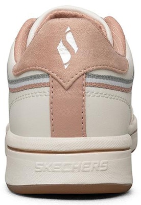 Skechers Downtown 低幫板鞋 女款 白粉色 Shop Skechers Downtown 低幫板鞋 女款 白粉色