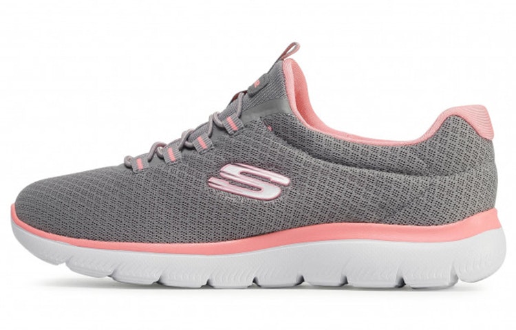 women-skechers-durable-low-top-running-shoes-grey-pink-12980-gypk