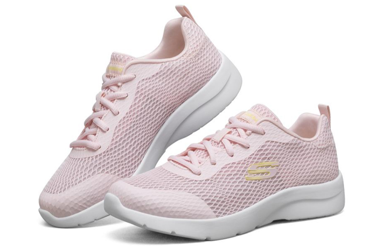 Lookbook Skechers Dynamight 2.0 女性款 浅粉白色