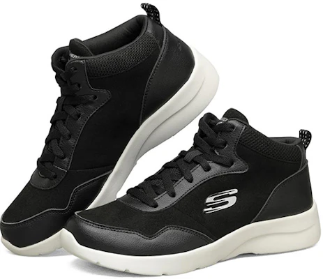 Skechers Dynamight 2.0 中筒 跑步鞋 女款 黑 Lookbook Skechers Dynamight 2.0 中筒 跑步鞋 女款 黑