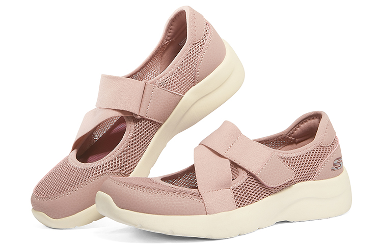 Shop Skechers Sport 魔術貼運動平底鞋 女款 茱萸粉