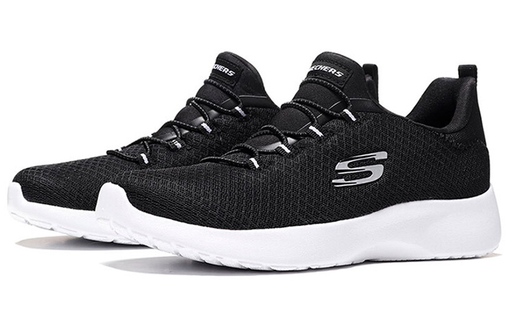 Lookbook (W) Skechers Dynamight Low-Top Hitam/Putih 12119-BKW