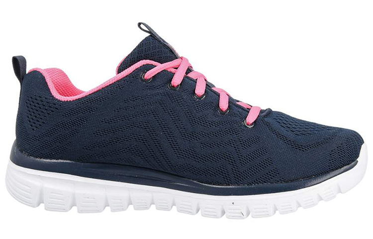 Order (W) Skechers Dynamight Sepatu Lari Low-Top Biru/Pink 12119-NVHP