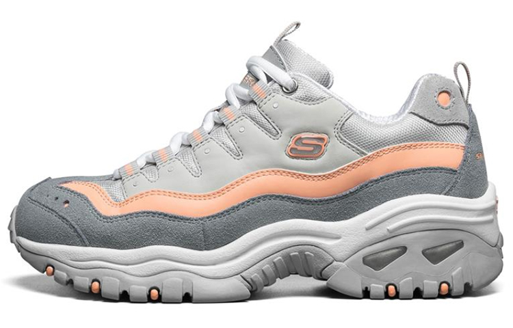 (Women) Skechers Energy Sport Shoes Grey/Orange 13414-GYCL