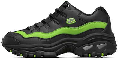 (Women) Skechers Energy-Over Joy Sneakers Black/Green 13412-BKGR (Women) Skechers Energy-Over Joy Sneakers Black/Green 13412-BKGR