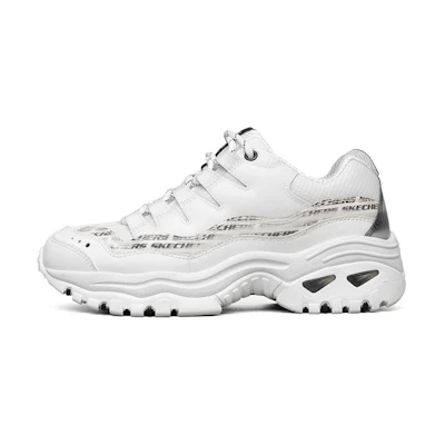(W) Skechers Energy Low Top Running Shoes White/Black
