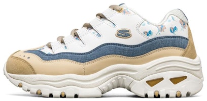 (Women) Skechers Energy White/Yellow/Blue 149053-WNT (Women) Skechers Energy White/Yellow/Blue 149053-WNT
