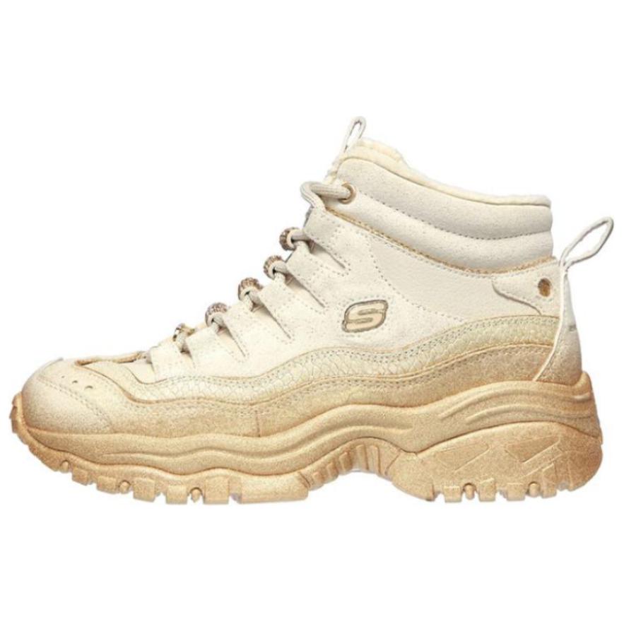 (Women) Skechers Energy High-Top Running Shoes Gold 149484-NTGD