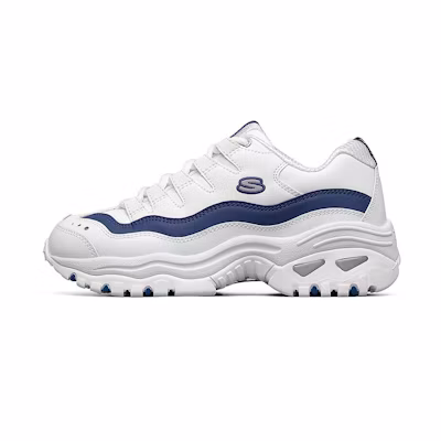 (W) Skechers Energy-Over Joy Low Running Shoes White/Blue