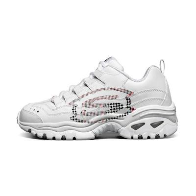 (W) Skechers Energy Printing Running Shoes White/Red/Blue