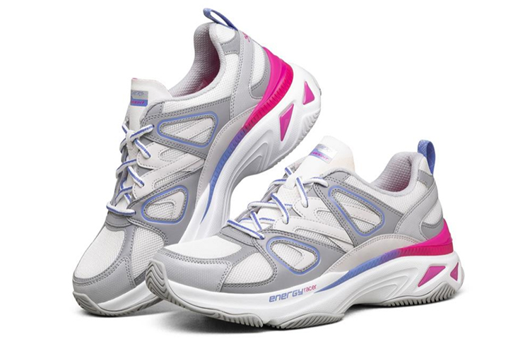 (W) Skechers Energy Racer Running Shoes White/Blue/Red 圖 3