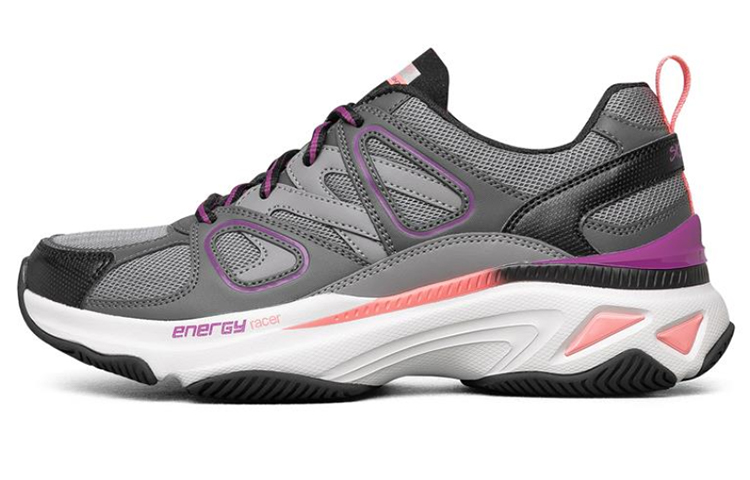 (Women) Skechers Energy Racer Grey/White/Pink 149371-CCPK