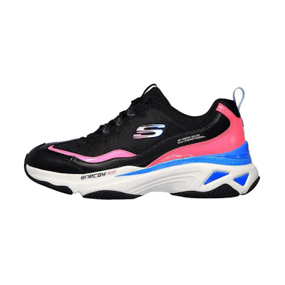 (W) Skechers Energy Racer Low-Top Running Shoes Pink/Black/Blue