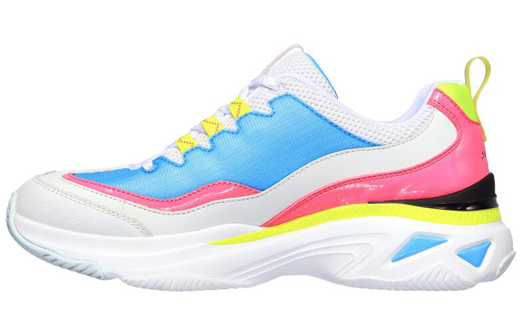 (Women) Skechers Energy Racer Low-Top Running Shoes White/Blue 149374-WBLP