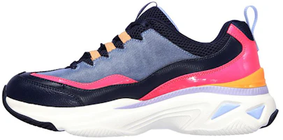 (Women) Skechers Energy Racer Low-Top Running Shoes Blue 149374-NVMT (Women) Skechers Energy Racer Low-Top Running Shoes Blue 149374-NVMT