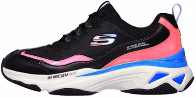 (Women) Skechers Energy Racer Low-Top Running Shoes Pink/Black/Blue 149374-BBLP (Women) Skechers Energy Racer Low-Top Running Shoes Pink/Black/Blue 149374-BBLP