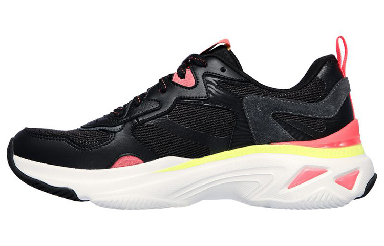 (Women) Skechers Energy Racer Low-Top Running Shoes Black/Red 149370-BKCL