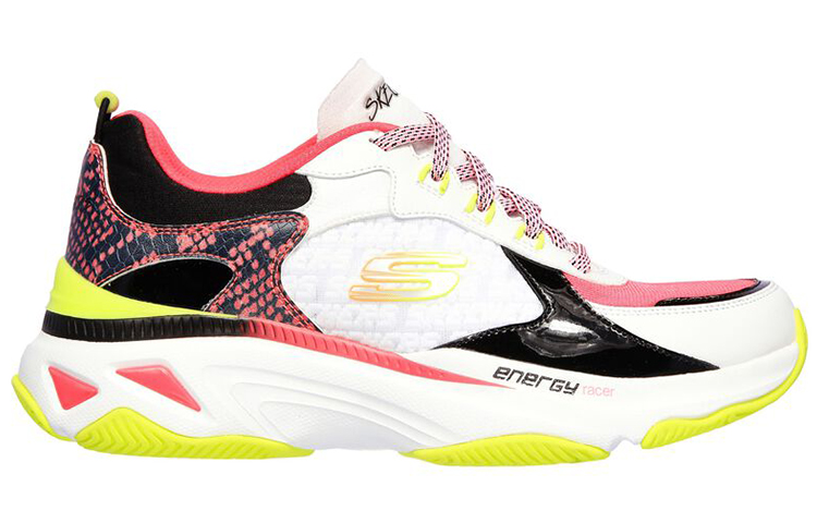 (W) Skechers Energy Racer Low-Top Running Shoes White/Red/Black 圖 2