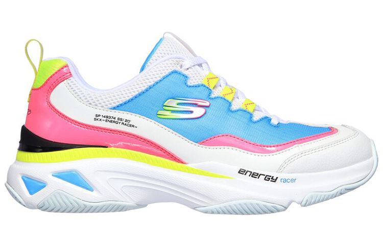 (W) Skechers Energy Racer Low-Top Running Shoes White/Blue 圖 2